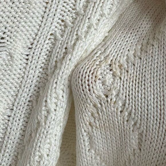 Guess Aria White Cable-Knit Dress Size Small - Picture 8 of 12